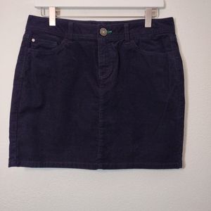 Tommy Hilfiger Navy Blue Corduroy Mini Skirt 6